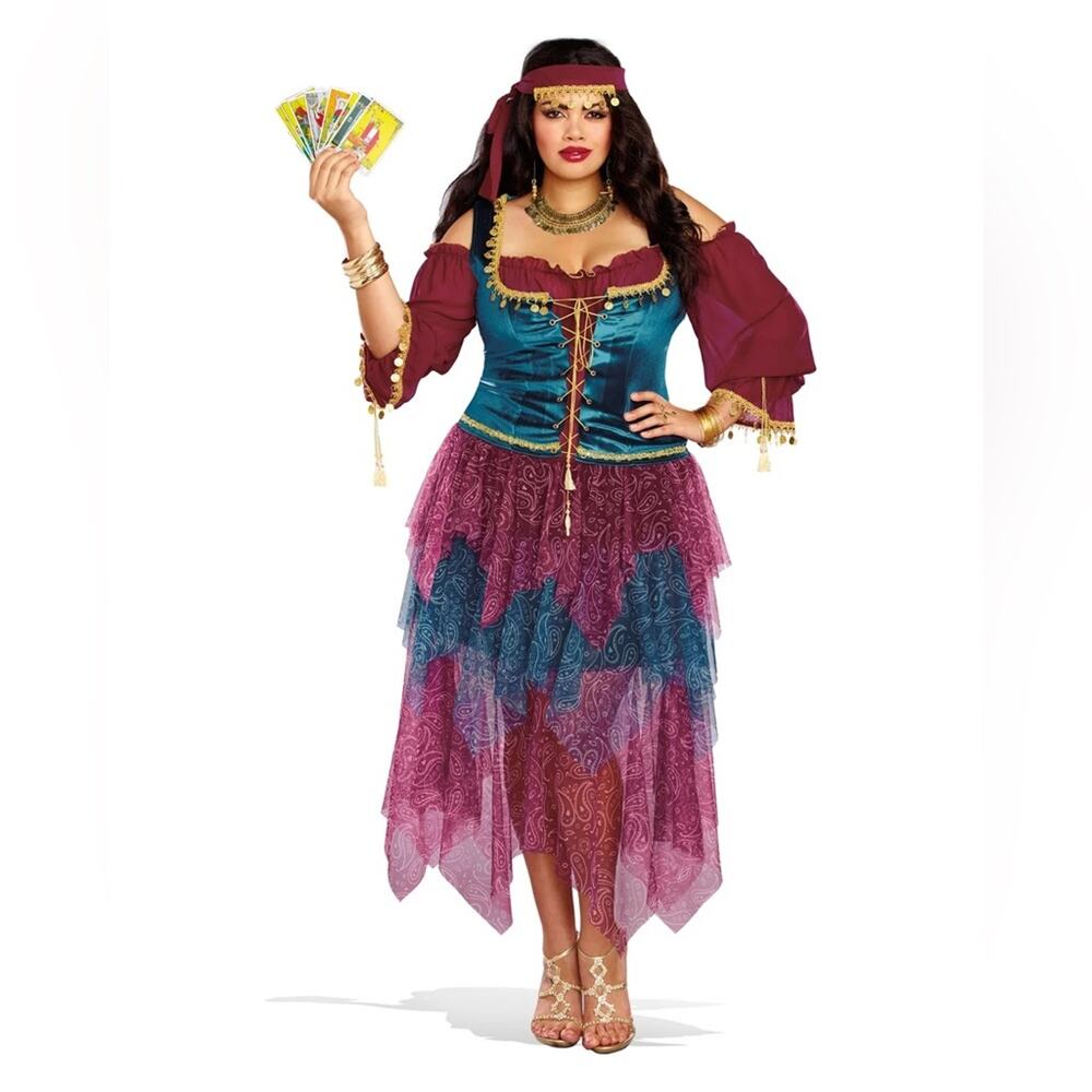 NEW Dreamgirl Fortune Teller Gypsy Costume Size 2X